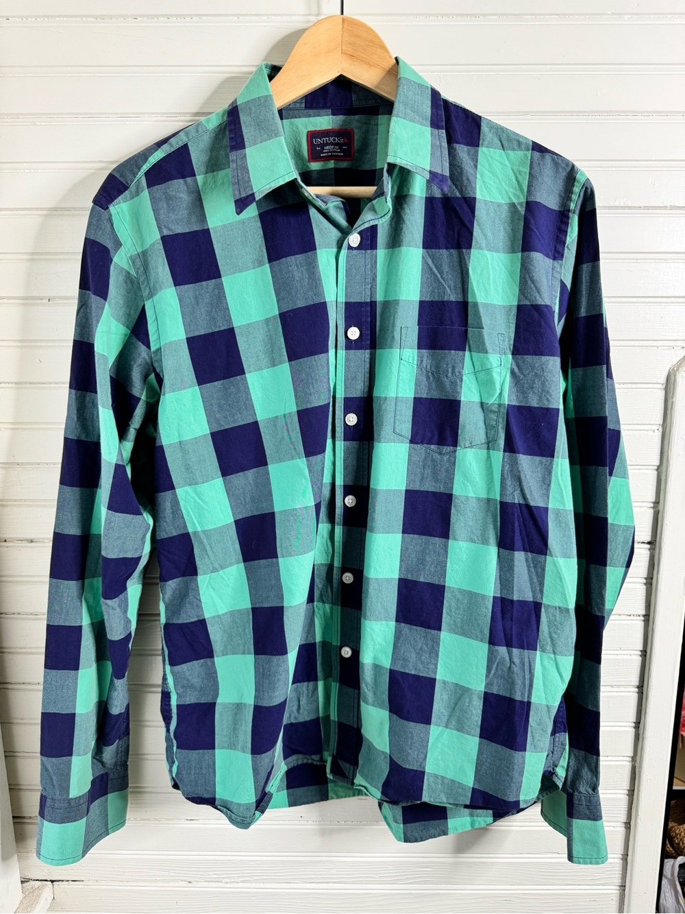 UNTUCKit Mint & Navy Bonarda Button-Down Shirt
